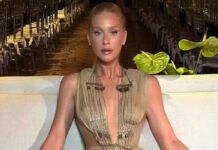 Marina Ruy Barbosa aposta em vestido decotado e chama atenção durante evento