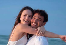 Larissa Manoela exibe boa forma em treino ao lado do marido: ‘Musculo definido’