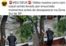 Veja Vídeo que mostra pessoa sendo levada por enxurrada dentro de carro em SP