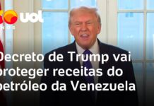 Veja Vídeo – Trump assina decreto para proteger receitas do petróleo da Venezuela retidas por EUA