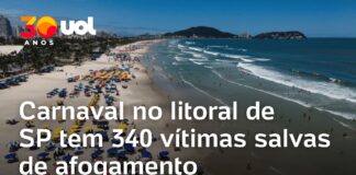 Veja Vídeo – Bombeiros salvam 340 pessoas de afogamento no litoral de São Paulo durante o Carnaval