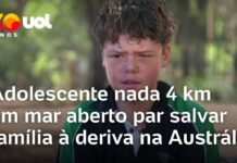 Veja Vídeo – Adolescente nada 4 km em mar aberto e consegue salvar mãe e irmãos à deriva