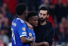 Vini Jr marca golaço e denuncia caso de racismo em Liga dos Campeões