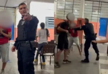 Veja Vídeo – PM agride estudantes com socos e tapas dentro de escola no Rio; veja