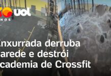 Veja Vídeo – Enxurrada derruba parede e destrói academia de Crossfit em São Paulo; veja