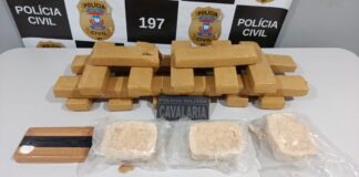 Dupla é presa transportando 18 quilos de maconha e 3 quilos de cocaína em Matupá