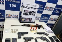 Quadrilha envolvida com roubo e tráfico é alvo da PM em fazenda de MT; suspeito é baleado