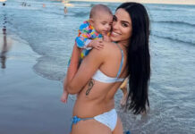 Key Alves exime primeiro passeio da filha na praia: ‘My best friend, the sea, and God.’