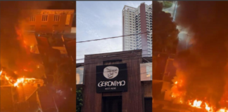 Vídeo – Incêndio destrói parte do Geronimo; fogo é visto de longe