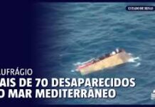 Veja Vídeo – Naufrágio no Mediterrâneo deixa mais de 70 migrantes desaparecidos; assista ao vídeo