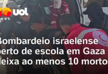 Veja Vídeo – Ataques em Gaza: bombardeio israelense perto de escola deixa ao menos 10 mortos