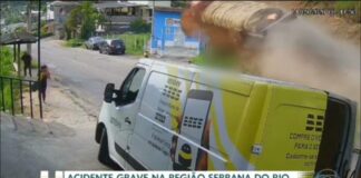 Veja Vídeo – Motorista pulou de caminhão sem freio que atingiu carros; 3 pessoas morreram
