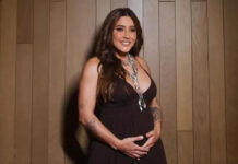 Lauana Prado mostra bebê chutando na barriga e declara: ‘Meu jogador favorito’