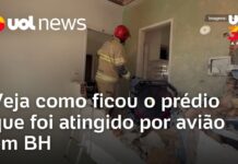 Veja imagens por dentro do prédio que foi atingido por avião em Belo Horizonte