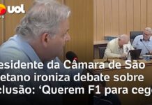Veja Vídeo – Presidente da Câmara de São Caetano ironiza em debate: “Querem Fórmula 1 para cegos”