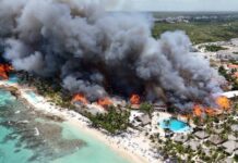 Veja Vídeo – Incêndio em resort de luxo no Caribe mata turista e desaloja hóspedes