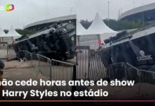 Veja Vídeo – Chão cede e caminhão da Tropa de Choque afunda próximo ao estádio; assista ao vídeo