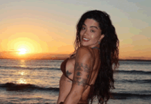 Aline Campos aproveita pôr do sol e faz reflexão sobre a natureza: ‘Transforma’