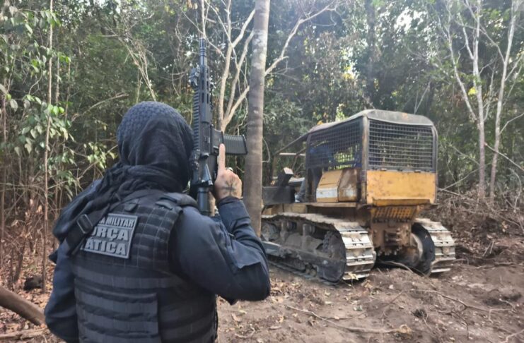 PM mira garimpo clandestino e recolhe maquinários no interior