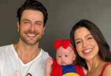 Laís Caldas e Gustavo Marsengo celebra mesversário da filha com ensaio: ‘4 meses’